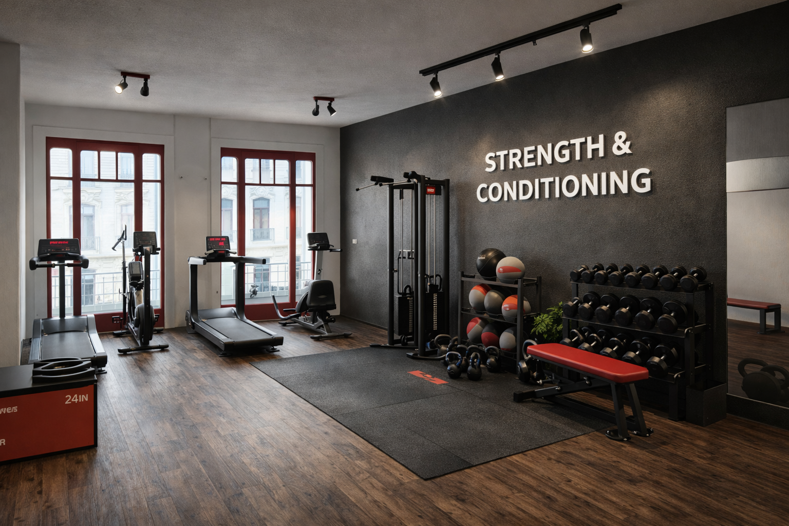 Espace strength & conditioning du studio de coaching à Lyon